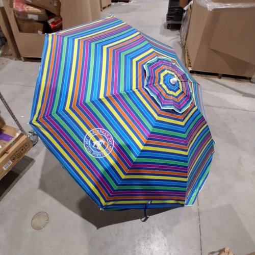 CARIBBEAN JOE ADJUSTABLE TILT BEACH UMBRELLA - 6.5" - MULTICOLOR image 3