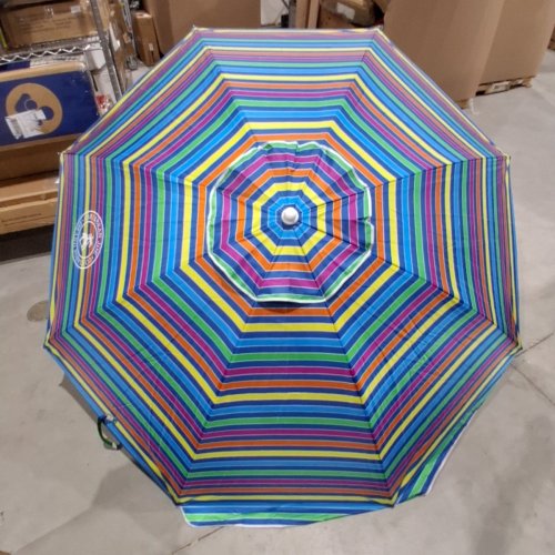 CARIBBEAN JOE ADJUSTABLE TILT BEACH UMBRELLA - 6.5" - MULTICOLOR image 4