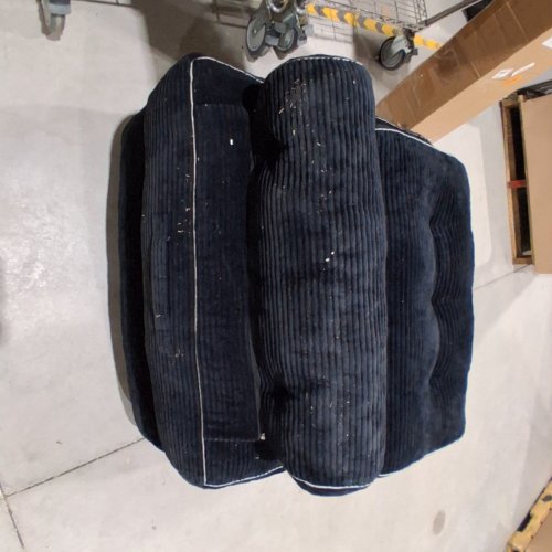 3-IN-1 FOLDING SOFA BED FROM LOUNGER CHAIR TO SINGLE BED WITH HEADREST & PILLOW WITH SHREDDED MEMORY FOAM - DARK BLUE image 5