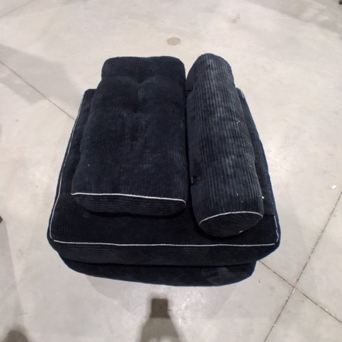 3-IN-1 FOLDING SOFA BED FROM LOUNGER CHAIR TO SINGLE BED WITH HEADREST & PILLOW WITH SHREDDED MEMORY FOAM - DARK BLUE image 6