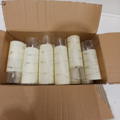 12PC KAKOYA FLAMELESS LED FLICKERING CANDLES FOR ROMANTIC AMBIENCE, ACRYLIC DECORATIVE SHELL - IVORY image 3