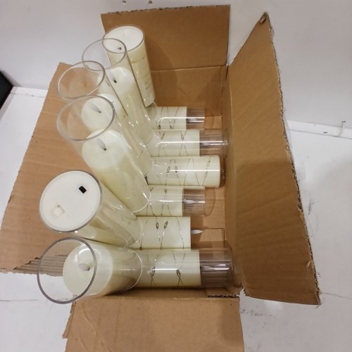 12PC KAKOYA FLAMELESS LED FLICKERING CANDLES FOR ROMANTIC AMBIENCE, ACRYLIC DECORATIVE SHELL - IVORY image 4