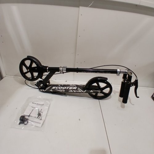 KICK SCOOTER WITH SHOCK ABSORPTION - BLACK, WHITE image 3