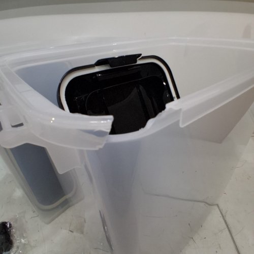 2PK IRIS USA DOG FOOD STORAGE CONTAINER WITH WHEELS - 31.2L - BLACK/CLEAR (MODEL: MP-8) image 3