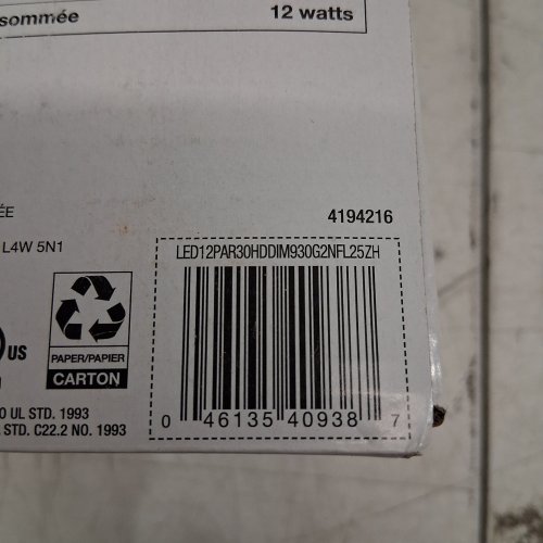6PK SYLVANIA RENAISSANCE PAR30 LED BULBS - 12W - 3000K - 1050LM -WHITE (MODEL: LED12PAR30HDDIM930G2NFL25ZH) image 2