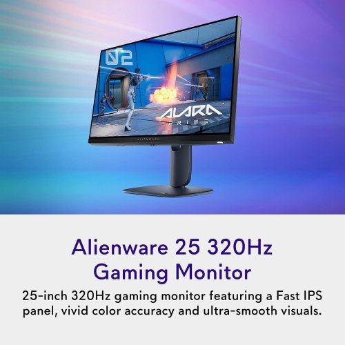 ALIENWARE 25 GAMING MONITOR - FHD 1080P IPS PANEL, 320HZ, 0.5MS, G-SYNC - 24.5" - INTERSTELLAR INDIGO (MODEL: AW2525HM) image 2