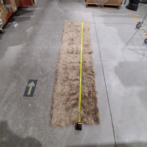 SHAG RUG RUNNER - 2FT X 8FT - BROWN image 2