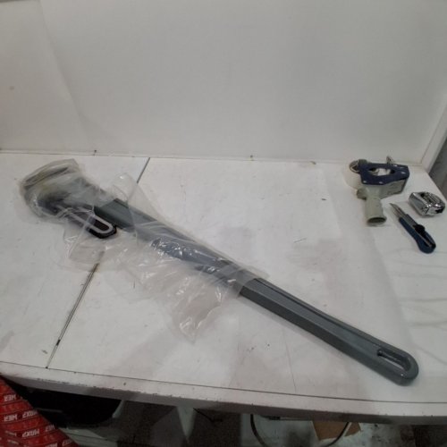 MAXPOWER ALUMINUM STRAIGHT PLUMBING MONKEY WRENCH WITH STEEL JAWS - 48" - 6" JAW OPENING - GREY (MODEL: M37096Y) image 2