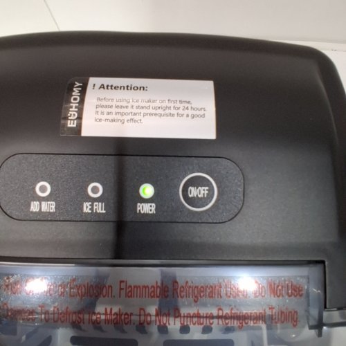 EUHOMY COUNTERTOP ICE MAKER - MAKES 26LBS/DAY - STAINLESS STEEL (MODEL: IM-06S) image 2