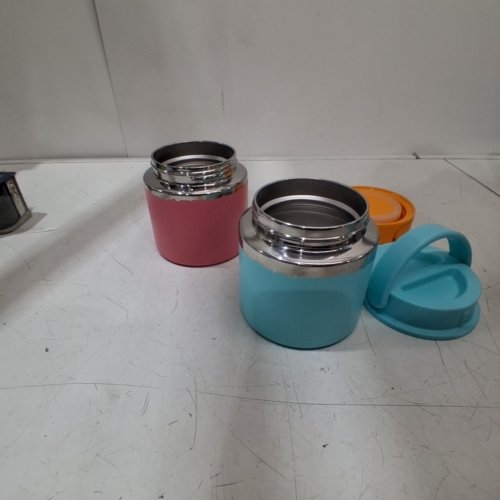 2PK THERMOFLASK INSULATED FOOD JARS - 20 OZ - ASSORTED (PINK/BLUE/WHITE) (MODEL: 1759351) image 3