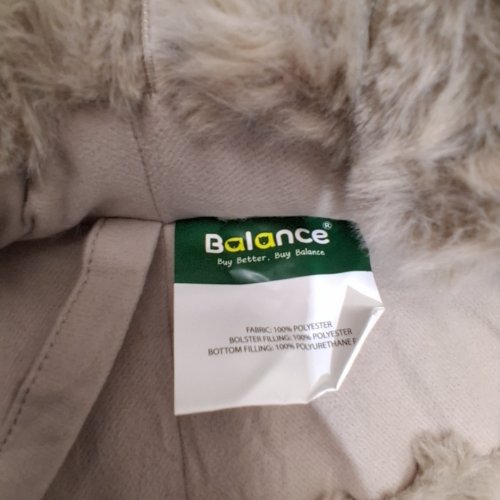BALANCE LUXURY ORTHOPEDIC ROUND DOG BED - 24" X 6" - TAUPE image 3