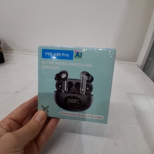 IN EAR WIRELESS BLUETOOTH EARBUDS WITHH LED BATTERY INDICATOR - BLACK (MODEL: YYK-A90 PRO) image 2