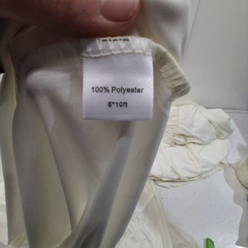 (2 PANEL) POLYESTER BACKDROP CURTAINS - 5FTX10FT/EACH - IVORY image 2