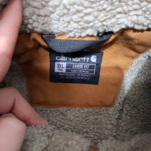 MEN'S CARHARTT LOOSE FIT WASHED DUCK MOCK-NECK VEST - 3XL TALL - CARHARTT BROWN (STYLE: OV4277-M) image 3