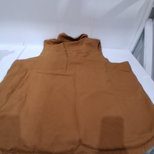 MEN'S CARHARTT LOOSE FIT WASHED DUCK MOCK-NECK VEST - 3XL TALL - CARHARTT BROWN (STYLE: OV4277-M) image 5