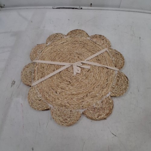 2PK HOMETRENDS WOVEN CORN HUSK PLACEMAT - 15" - NATURAL (MODEL: 90102.WM22.02) image 2
