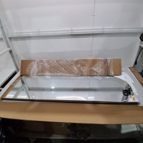 FULL LENGTH FLOOR MIRROR, STANDING MIRROR 64" X 21" - GOLD image 2
