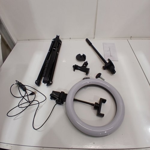 LUXSURE RING LIGHT WITH STAND, PHONE HOLDER, AND OVERHEAD MOUNT - 10.5" - 3 COLOUR TEMPERATURES - BLACK (MODEL: F-537S) image 2