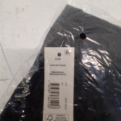 3 WOMEN'S NO BOUNDARIES RIBBED HIGH NECK TANK TOP - MEDIUM - BLACK image 2