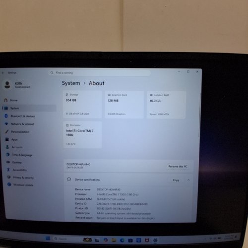 DELL 16 LAPTOP - 16" FHD+ DISPLAY | INTEL CORE 7-150U | 16G RAM DDR5 | 1TB SSD | WI-FI 6E | WINDOWS 11 HOME - PLATINUM SILVER (MODEL: DC16251) image 5