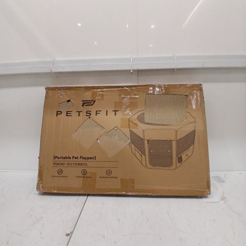 PETSFIT FOLDABLE PORTABLE POP UP DOG PLAYPEN - 45.5" - LARGE - BLACK/BEIGE (MODEL: DCC1058065YL) image 5