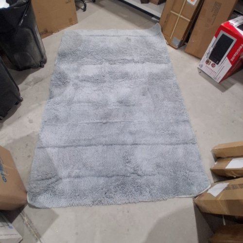 FURRY SHAG AREA RUG - 96" X 60" - GREY image 3