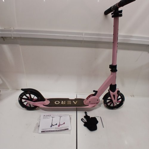 KID'S AERO A5 SCOOTER WITH LIGHT UP WHEELS - 7" - PINK / BLACK (MODEL: A5) image 2