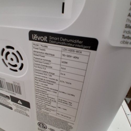 LEVOIT SMART DEHUMIDIFIER WITH 24/7 PUMP DRAINAGE - 403W - 110-120 V - WHITE (MODEL: LDH-H251S-WCA) image 3