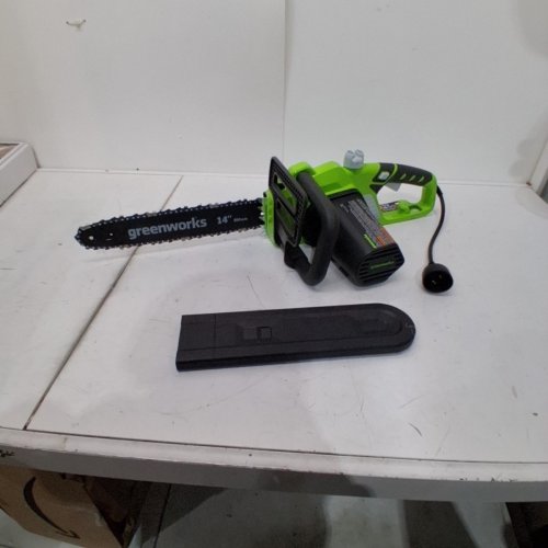 GREENWORKS ELECTRIC/CORDED CHAINSAW - 14" BLADE - 10.5A - GREEN (MODEL: 20222CA) image 3