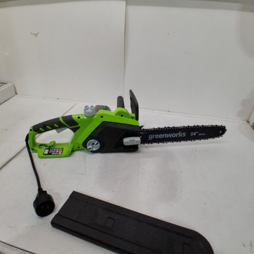GREENWORKS ELECTRIC/CORDED CHAINSAW - 14" BLADE - 10.5A - GREEN (MODEL: 20222CA) image 4