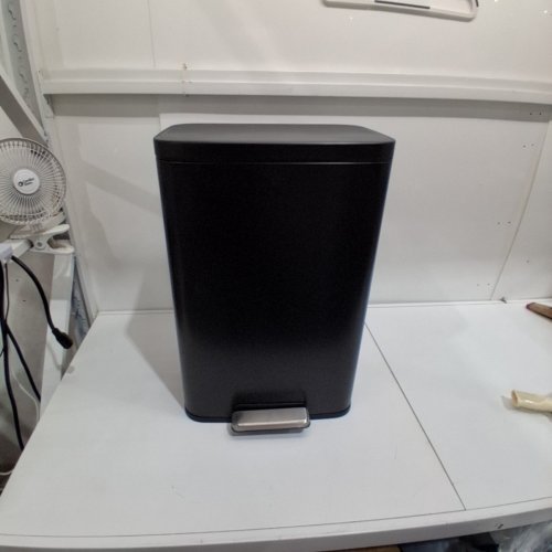 EKO MADISON STAINLESS STEEL STEP TRASH/GARBAGE CAN WITH INNER LINER - 50L - MATTE BLACK (MODEL:‎ EK9361P-50L-MBS) image 2