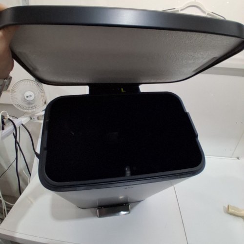EKO MADISON STAINLESS STEEL STEP TRASH/GARBAGE CAN WITH INNER LINER - 50L - MATTE BLACK (MODEL:‎ EK9361P-50L-MBS) image 5