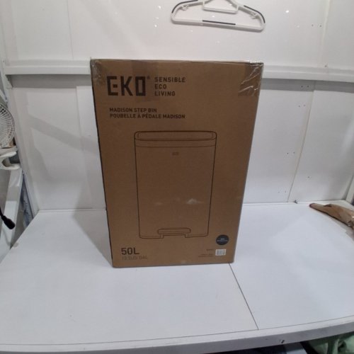 EKO MADISON STAINLESS STEEL STEP TRASH/GARBAGE CAN WITH INNER LINER - 50L - MATTE BLACK (MODEL:‎ EK9361P-50L-MBS) image 6