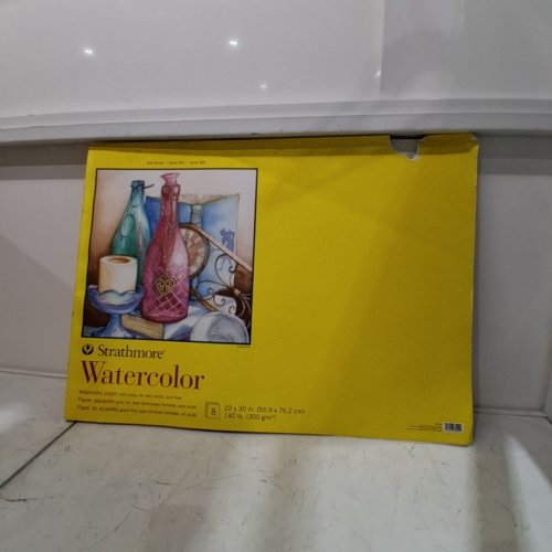 8 SHEETS STRATHMORE 300 SERIES COLD PRESS WATERCOLOR PAPER ACID-FREE - 22" X 30" image 2