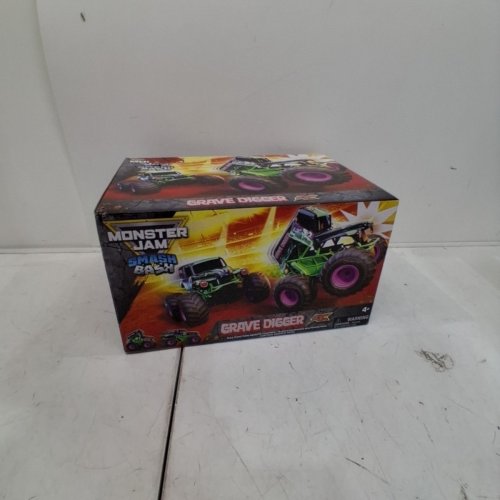 MONSTER JAM SMASH & BASH GRAVE DIGGER RC CAR - CRASH AND REPAIR - AGES 4+ - BLACK/GREEN (MODEL:‎ 6073891) image 4