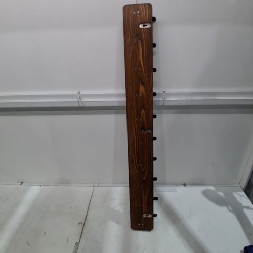10-HOOK WEBI WALL MOUNTED WOODEN COAT RACK - BLACK/BROWN image 4