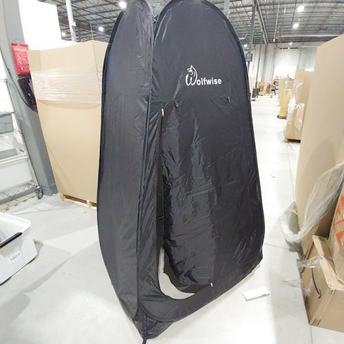 WOLFWISE PORTABLE POP-UP PRIVACY SHOWER/CHANGING ROOM/TOILET/ TENT - 78.7" X 47.2" X 47.2" - BLACK - (MODEL: LP25068.03BL)) image 2