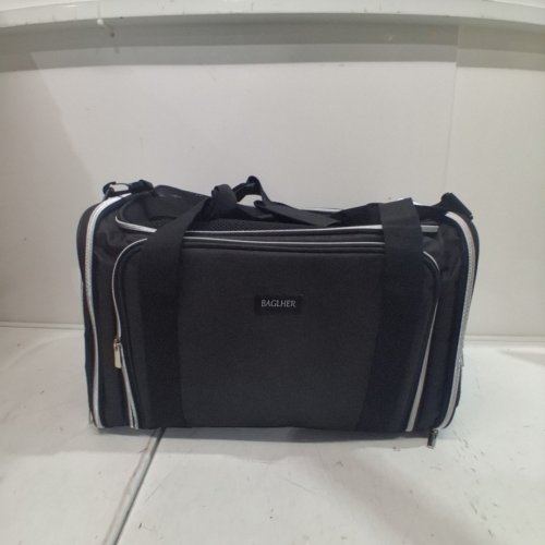 BAGLHER EXPANDABLE PET TRAVEL CARRIER - 16" X 10" X 11" - 12 LBS CAPACITY - GREY / BLACK image 2