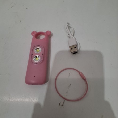 WOMEN'S PERSONAL BEAR SAFETY ALARM - 130DB SIREN/FLASHING STROBE LIGHT - PINK image 3