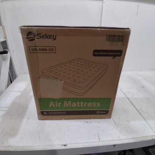 SEKEY INFLATABLE AIR MATTRESS WITH BUILT-IN PUMP - 20" KING - GREY/DARK BLUE - (MODEL: UG-AM6-US) image 3