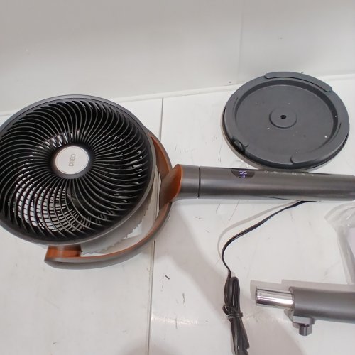 DREO 120° OSCILLATING STANDING FAN WITH 9 SPEEDS AND 4 MODES - 37"- 42" / 117SQ.FT COVERAGE - GREY/BRONZE (MODEL: DR-HPF012) image 2