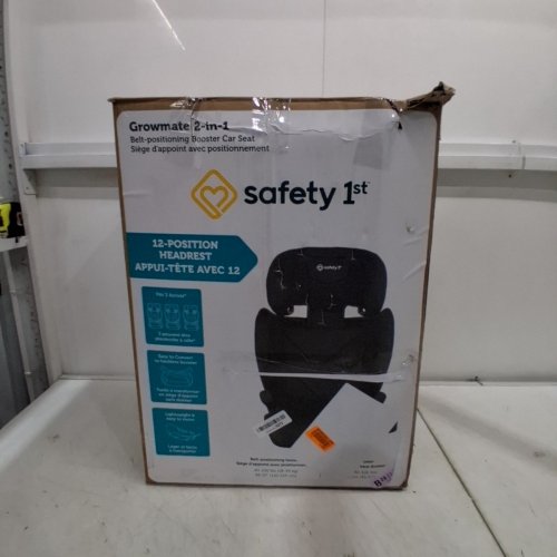 SAFETY 1ST GROWMATE 2-IN-1 BELT-POSITIONING BOOSTER CAR SEAT - 40–100LBS - HEXAGON HORIZON BLACK (MODEL: 22267CHHR) image 6