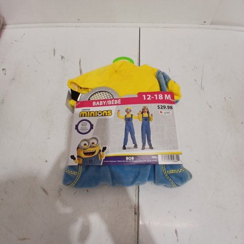 2PC TODDLER DISGUISE BOB MINIONS COSTUME - 12-18 MONTHS - YELLOW/BLUE (STYLE: 119079S) image 2