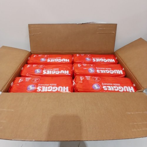 6 (25PK) HUGGIES LITTLE MOVERS DIAPERS - SIZE 4 - WHITE (TOTAL 150) image 2