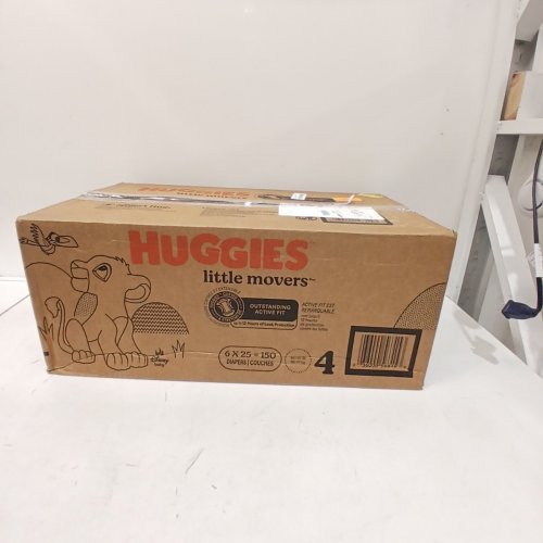 6 (25PK) HUGGIES LITTLE MOVERS DIAPERS - SIZE 4 - WHITE (TOTAL 150) image 3