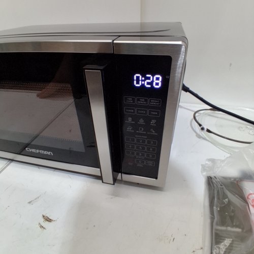 CHEFMAN 10 POWER LEVELS ECO MODE CHILD SAFETY LOCK COUNTERTOP MICROWAVE - 0.7 CU.FT - STAINLESS STEEL (MODEL: RJ55-SS-7-CK-CA) image 2