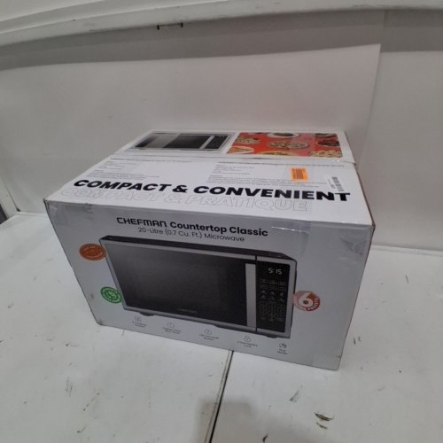 CHEFMAN 10 POWER LEVELS ECO MODE CHILD SAFETY LOCK COUNTERTOP MICROWAVE - 0.7 CU.FT - STAINLESS STEEL (MODEL: RJ55-SS-7-CK-CA) image 5