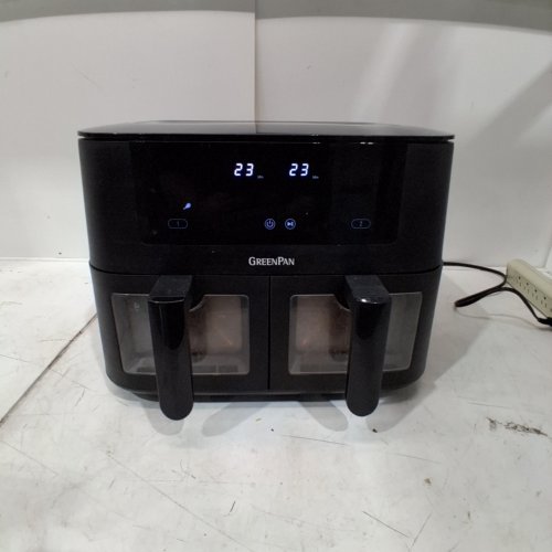 GREENPAN BISTRO DUAL ZONE AIR FRYER - TWO 4L BASKETS/8L - BLACK - (MODEL-CC008842) image 2