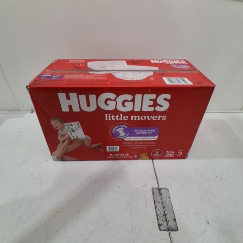 104PK HUGGIES LITTLE MOVERS DIAPERS - SIZE 5 image 2