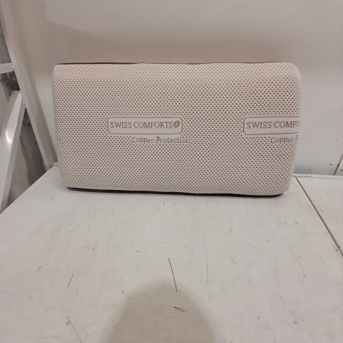 SWISS COMFORTS COPPER MEMORY PILLOW - 24" X 16" X 5" - WHITE/COPPER image 2